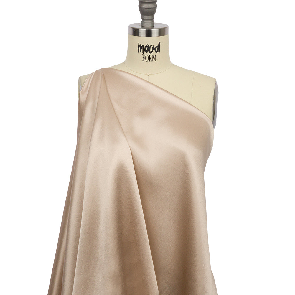 Sustainable Viscose Fluid Satin - Tan - Mood Exclusive Elliana Collection - Drape