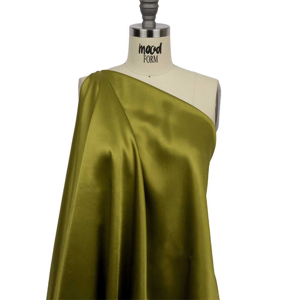 Sustainable Viscose Fluid Satin - Kiwi Green - Mood Exclusive Elliana Collection - Drape