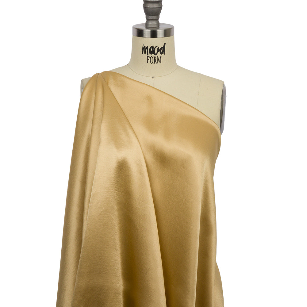 Sustainable Viscose Fluid Satin - Wheat - Mood Exclusive Elliana Collection - Drape