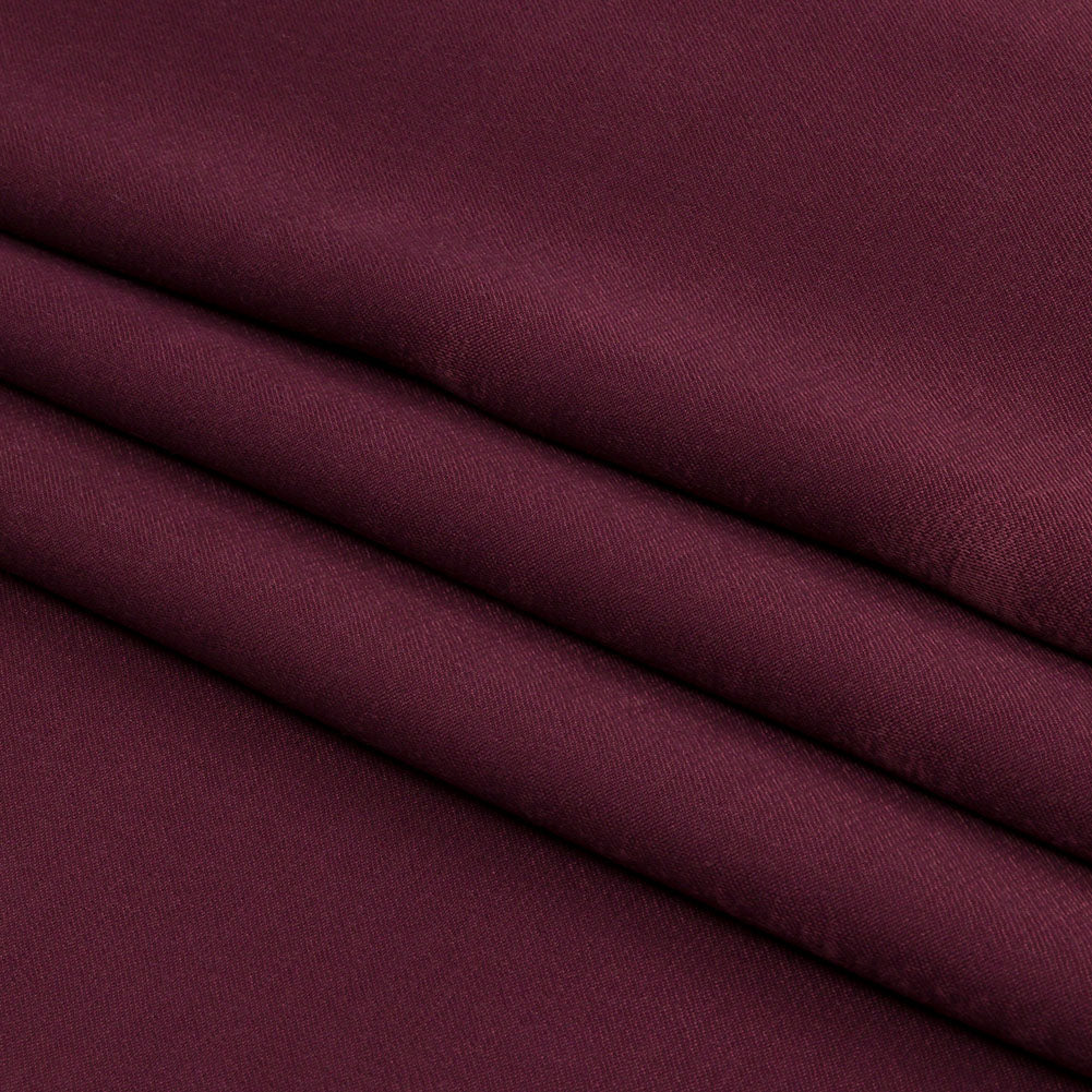 Sustainable Viscose Fluid Satin - Burgundy - Mood Exclusive Elliana Collection - Folded