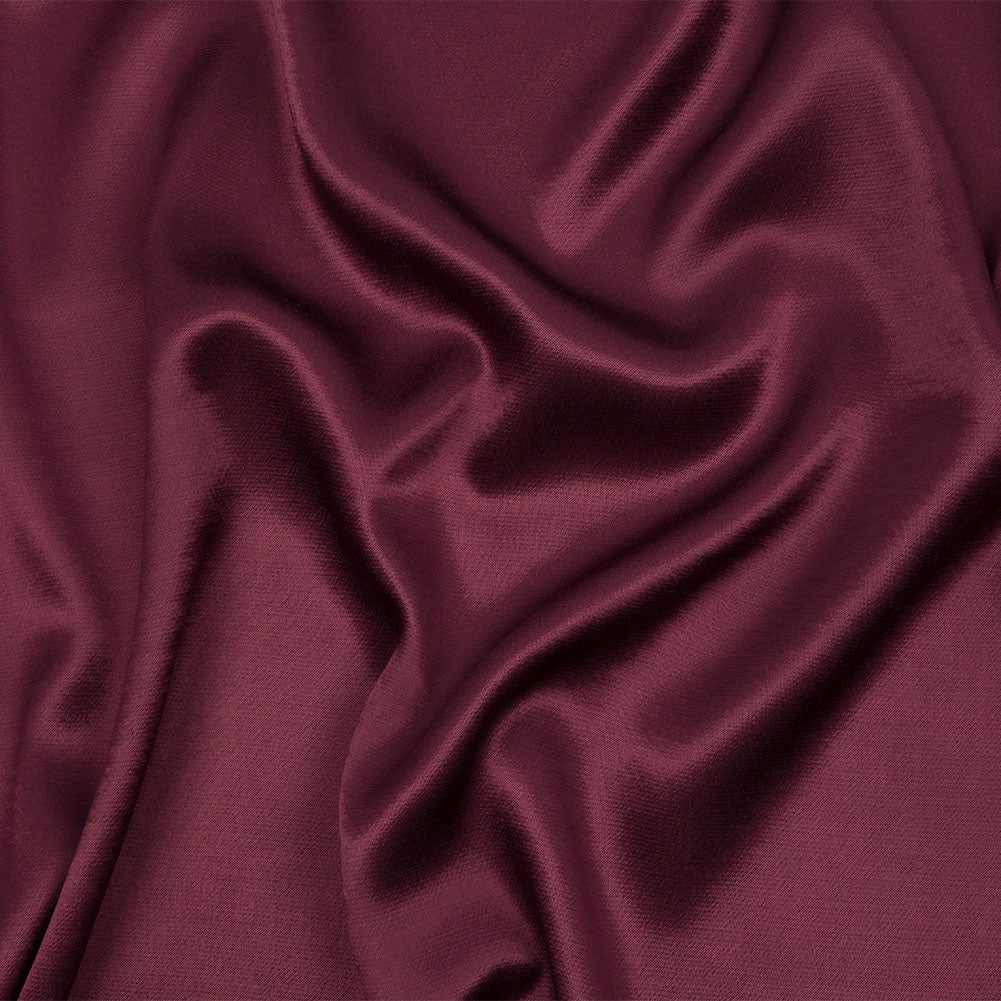 Sustainable Viscose Fluid Satin - Burgundy - Mood Exclusive Elliana Collection