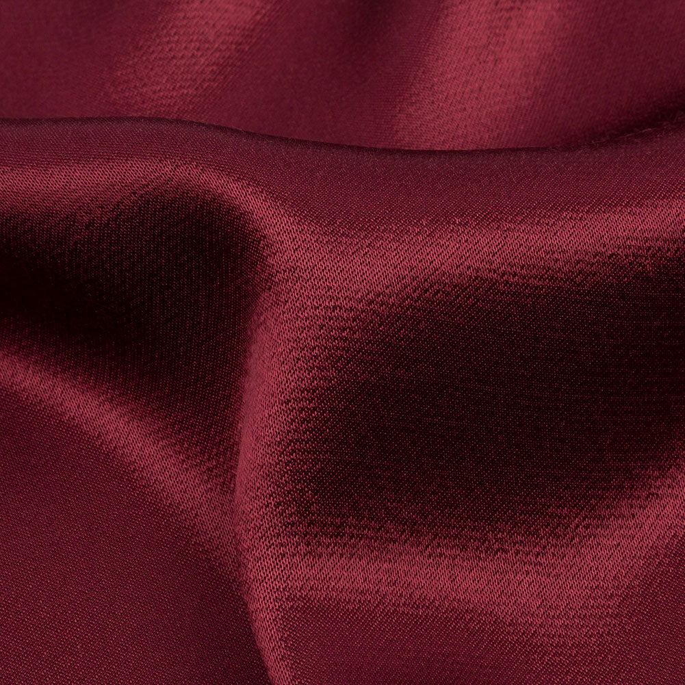 Sustainable Viscose Fluid Satin - Wine - Mood Exclusive Elliana Collection - Detail