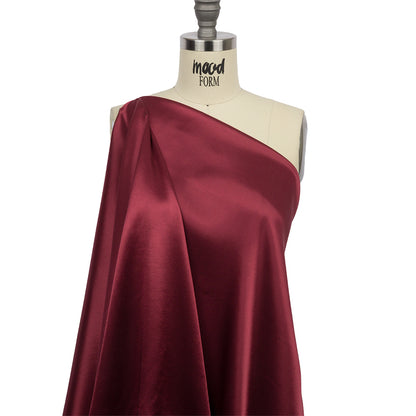 Sustainable Viscose Fluid Satin - Wine - Mood Exclusive Elliana Collection