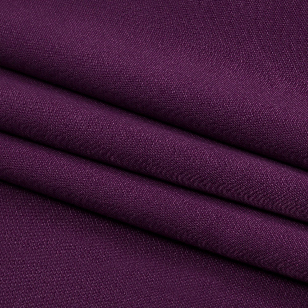 Sustainable Viscose Fluid Satin - Plum - Mood Exclusive Elliana Collection - Folded