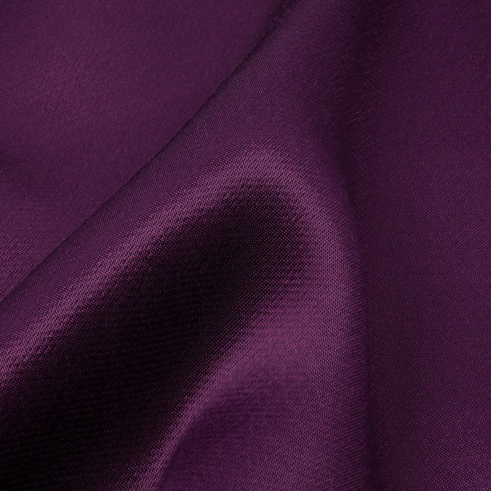 Sustainable Viscose Fluid Satin - Plum - Mood Exclusive Elliana Collection - Detail