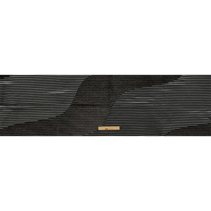 Metallic Black Diagonal Waves Pleated Luxury Burnout Brocade