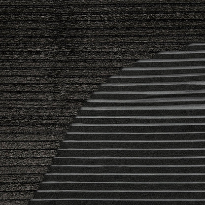 Metallic Black Diagonal Waves Pleated Luxury Burnout Brocade