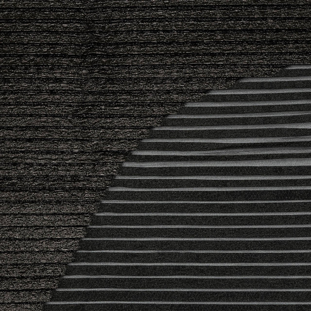 Metallic Black Diagonal Waves Pleated Luxury Burnout Brocade