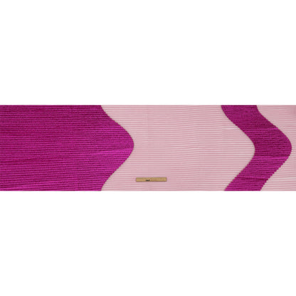Metallic Magenta Waves Pleated Luxury Burnout Brocade