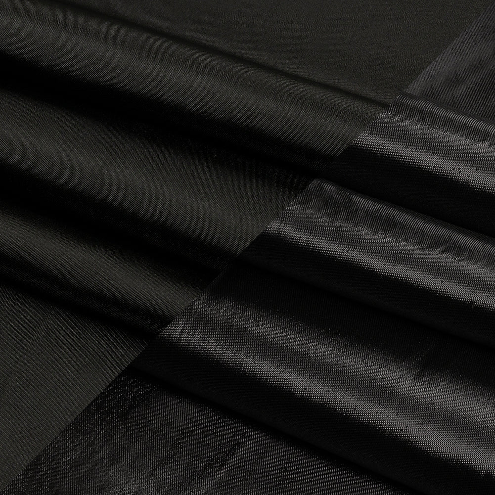 Olwyn Metallic Black Double Faced Luxury Mikado - Folded