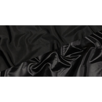 Olwyn Metallic Black Double Faced Luxury Mikado