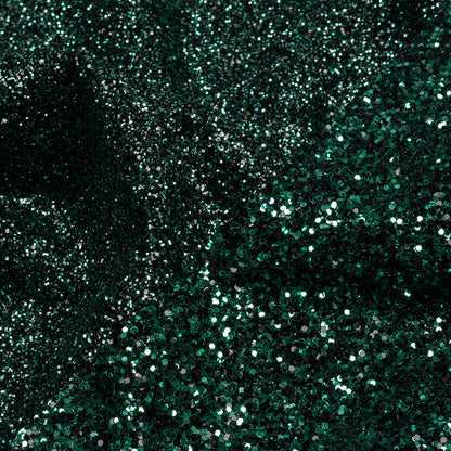 Double Faced Glitter Tulle - Dark Emerald and Black - Gala Collection