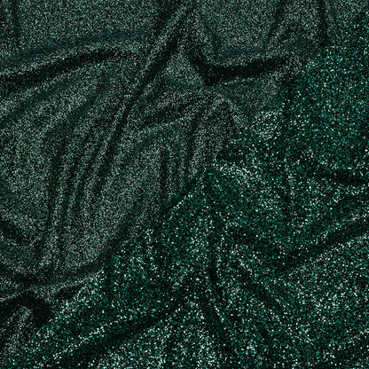 Double Faced Glitter Tulle - Dark Emerald and Black - Gala Collection