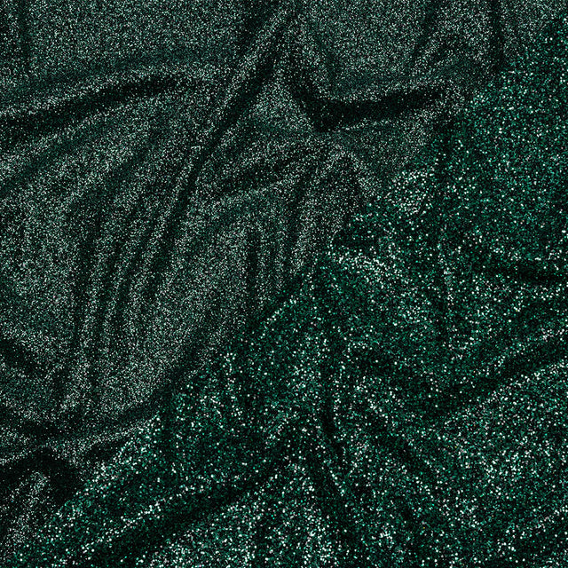 Double Faced Glitter Tulle - Dark Emerald and Black - Gala Collection