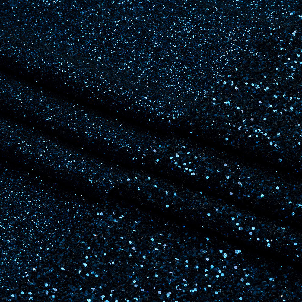 Double Faced Glitter Tulle - Navy - Gala Collection - Folded