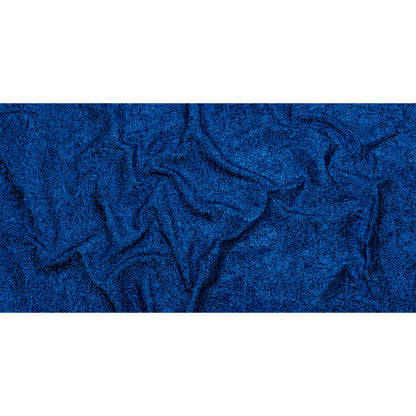 Astrolabe Metallic Royal Blue Crinkled Luxury Brocade with Black Backing