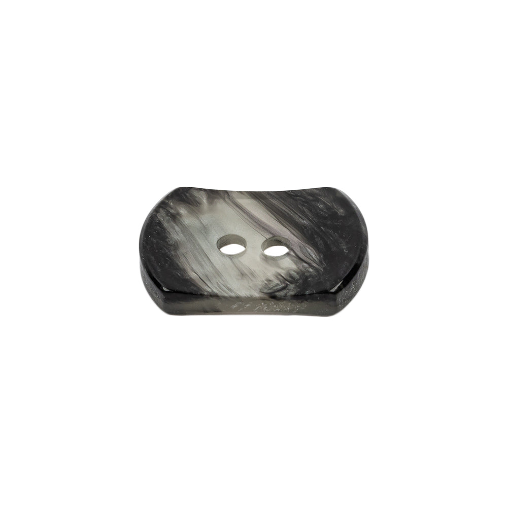Smoke Swirls Rectangular 2-Hole Plastic Button - 32L/20mm Folded