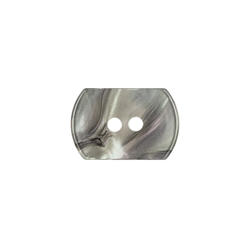 Smoke Swirls Rectangular 2-Hole Plastic Button - 32L/20mm Detail