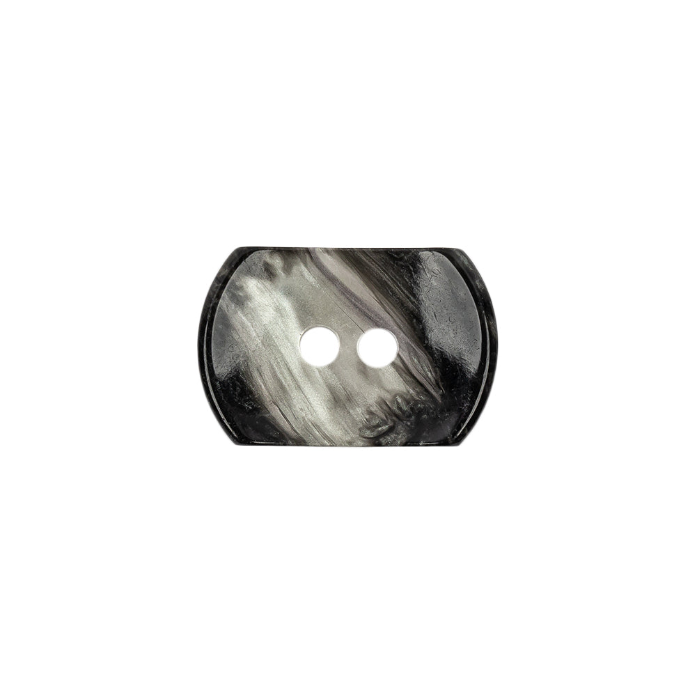 Smoke Swirls Rectangular 2-Hole Plastic Button - 32L/20mm
