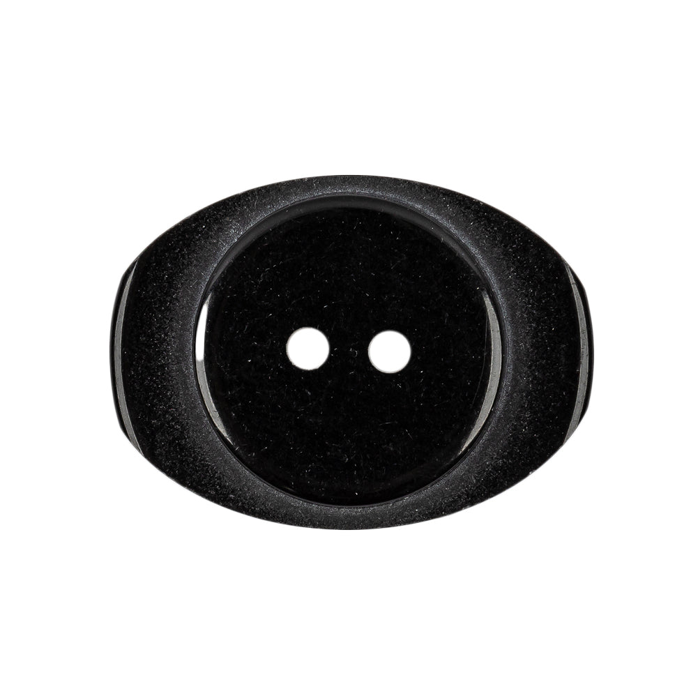 Light Smoke Iridescent and Matte 2-Hole Oval Button - 44L/28mm Detail