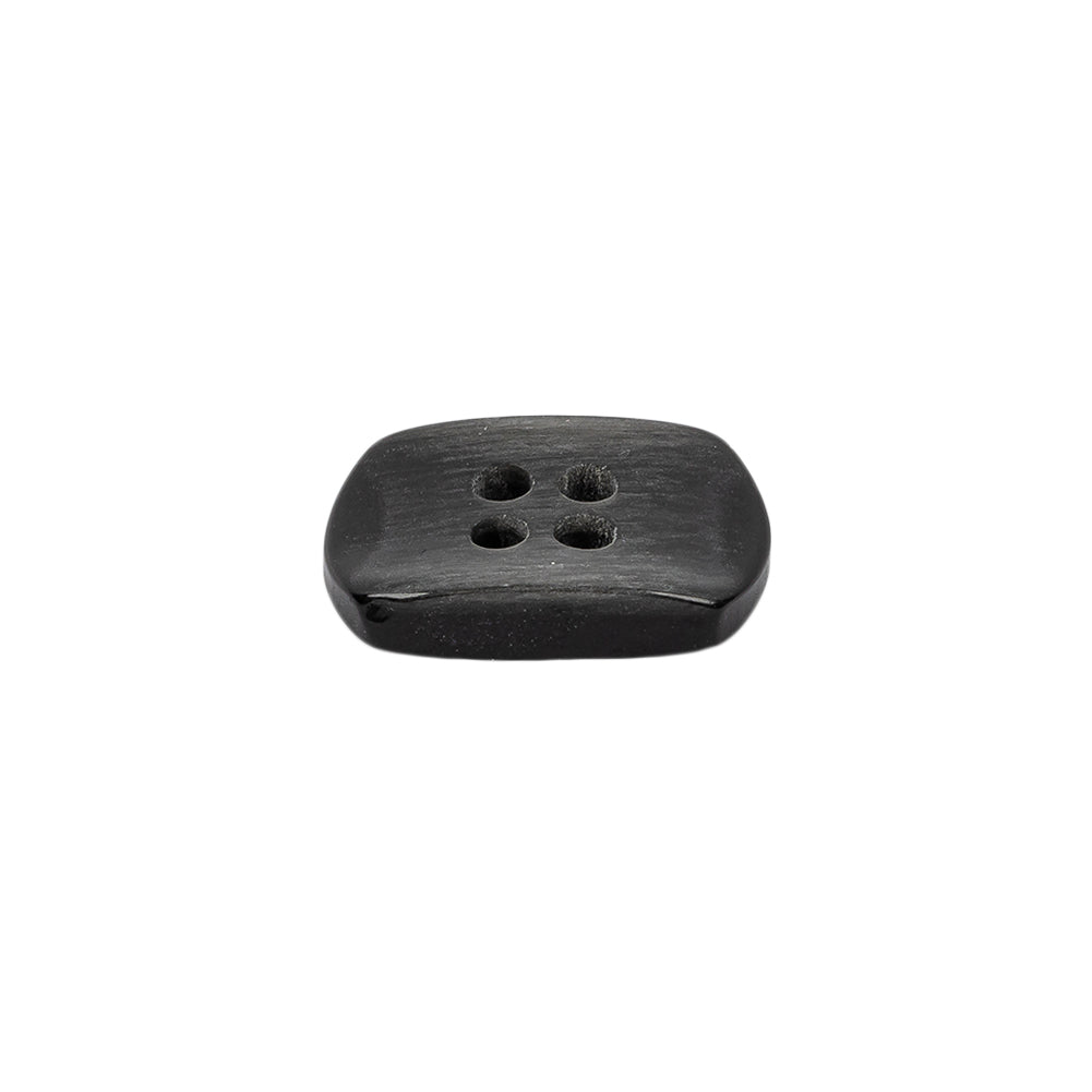 Italian Smoky Iridescent Rectangular 4-Hole Plastic Button - 28L/18mm Folded
