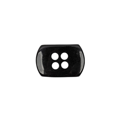 Italian Smoky Iridescent Rectangular 4-Hole Plastic Button - 28L/18mm Detail
