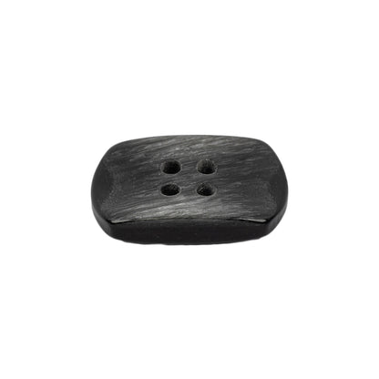 Italian Smoky Iridescent Rectangular 4-Hole Plastic Button - 36L/23mm Folded