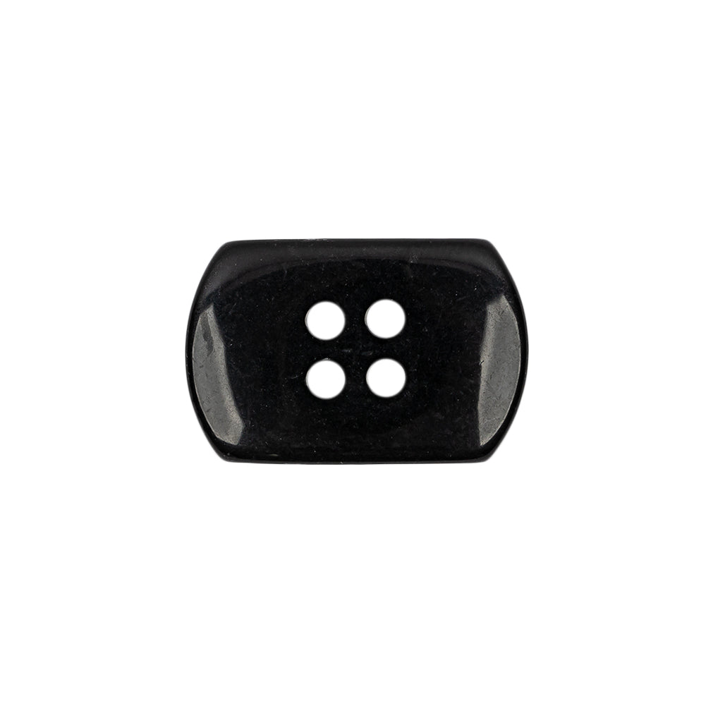Italian Smoky Iridescent Rectangular 4-Hole Plastic Button - 36L/23mm Detail