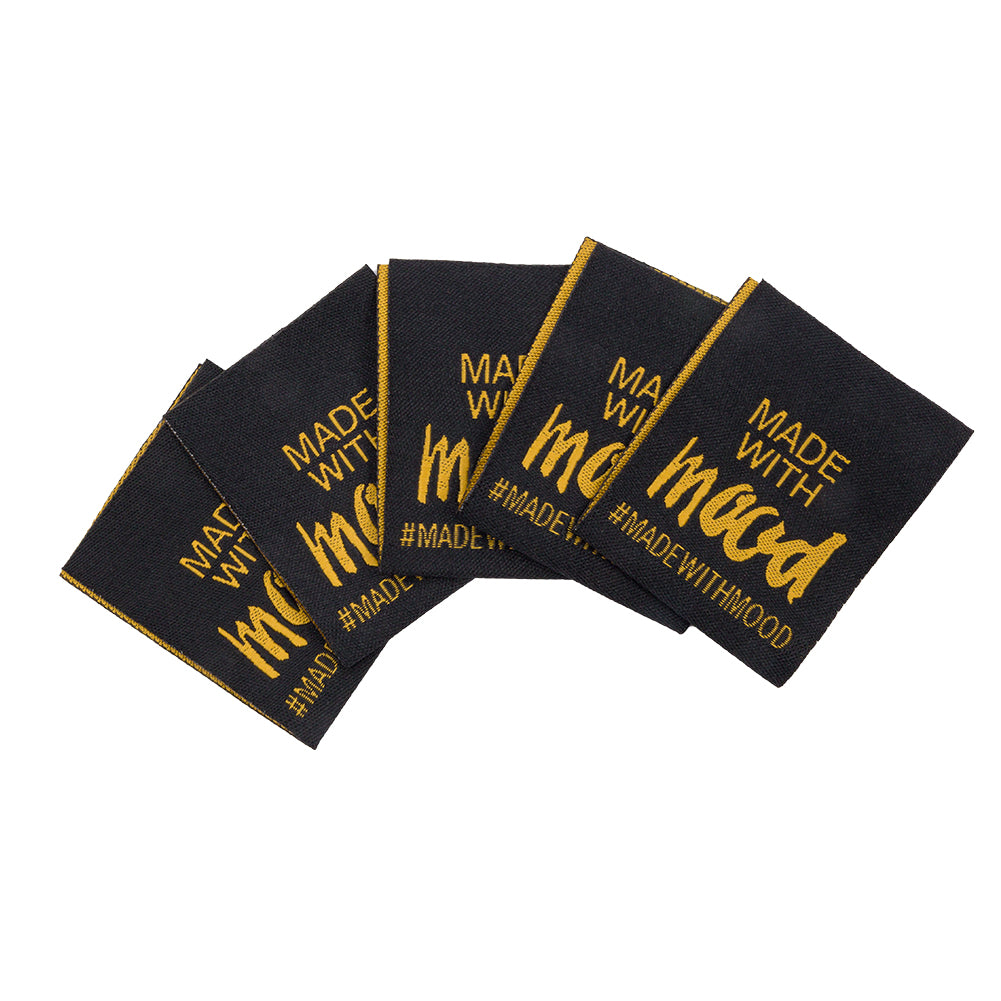 Made with Mood Sew-in Woven Labels - 5 Pieces Folded