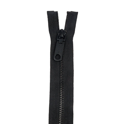 Milly Black T5 Open End Metal Zipper - 36" Detail