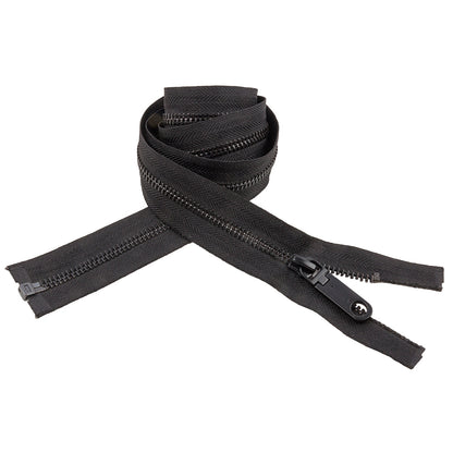 Milly Black T5 Open End Metal Zipper - 36"