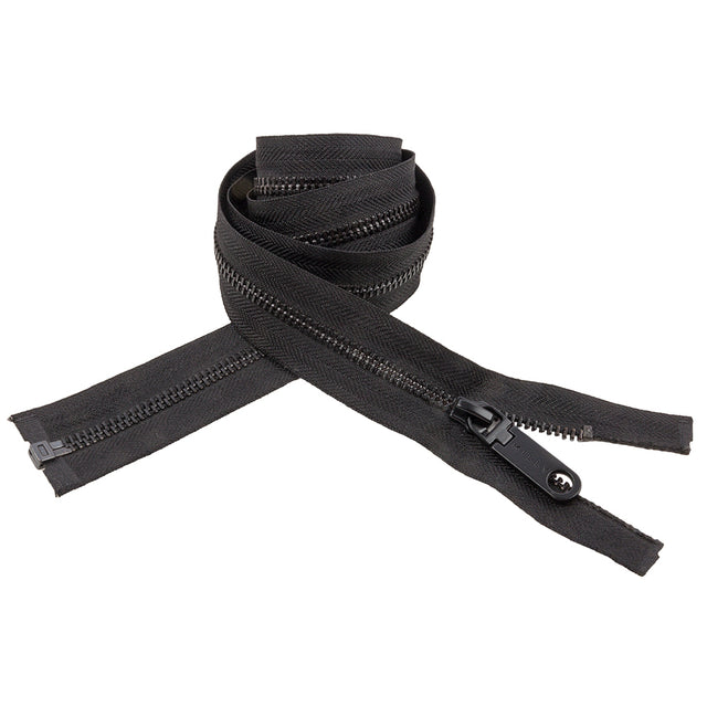 Milly Black T5 Open End Metal Zipper - 36"