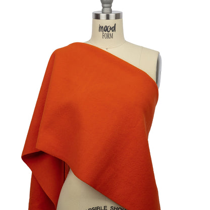 Wool and Cashmere Coating Made in Italy - Red Orange - Alberini Collection