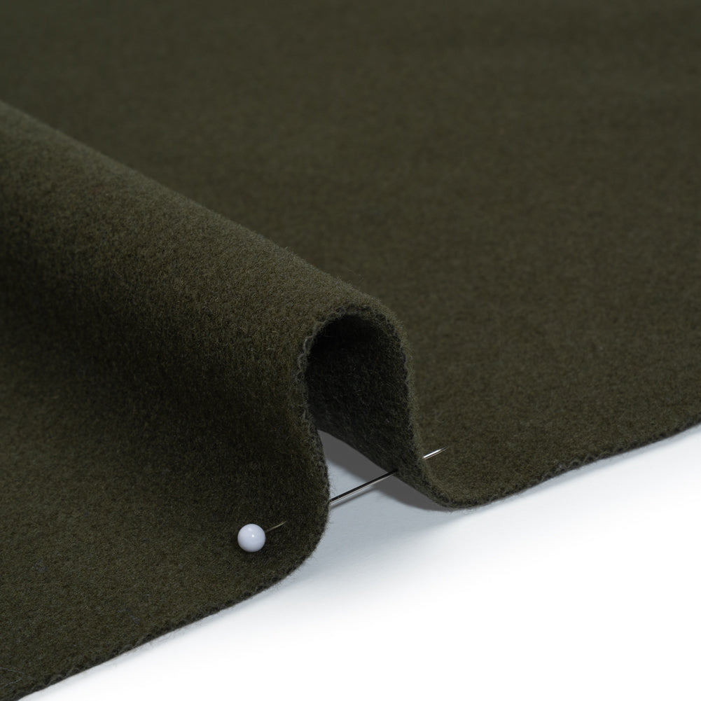 Wool and Cashmere Coating Made in Italy - Olive - Alberini Collection Detail