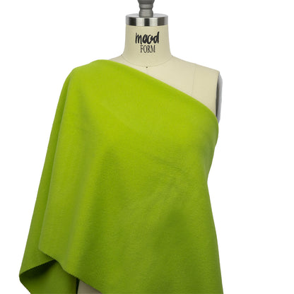 Wool and Cashmere Coating Made in Italy - Lime - Alberini Collection