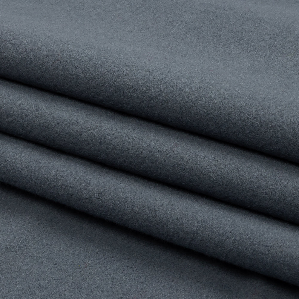 Wool and Cashmere Coating Made in Italy - Stone Gray - Alberini Collection - Folded