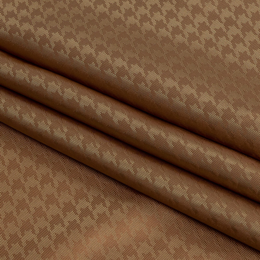 Houndstooth Jacquard Lining - Beige Tonal - Folded