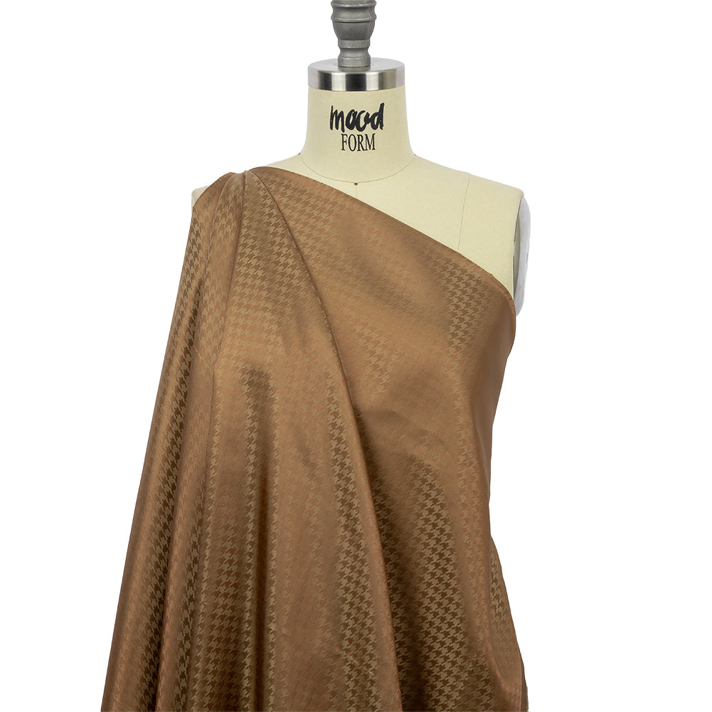 Houndstooth Jacquard Lining - Beige Tonal - Drape