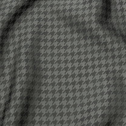 Houndstooth Jacquard Lining - Gray and Charcoal Bi-Color