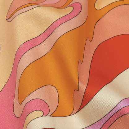 Stretch Cotton Sateen - Lavender and Pink Abstracted Paisley - Lonely Hearts Club Print - Mood Exclusive Groove Collection