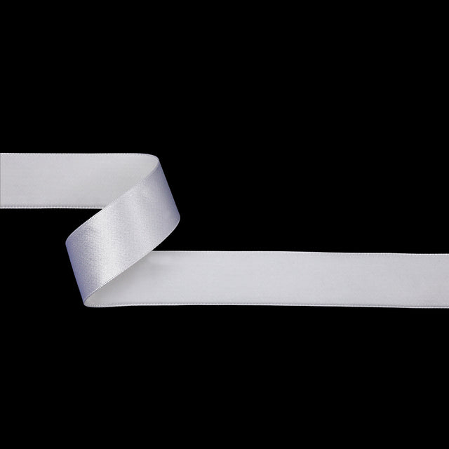 Japanese White Velvet Ribbon with Satin Backing - 1"