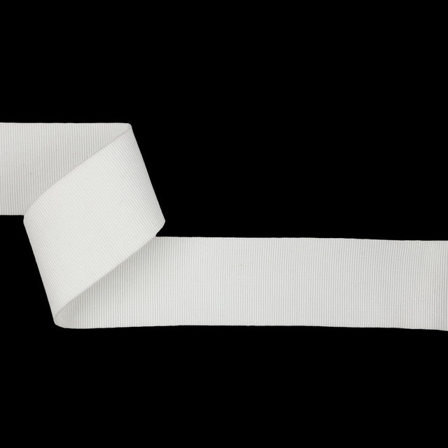 White Stretch Grosgrain Trim - 1.625"