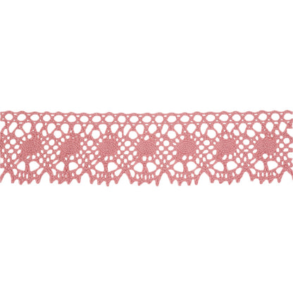 Dusty Rose Scalloped Classic Crochet Lace Trim - 2"