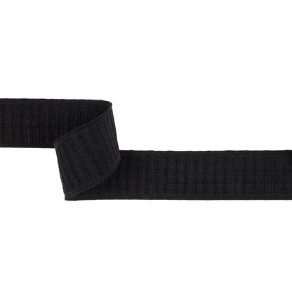 Black Ribbed Elastic Trim - 1.375"