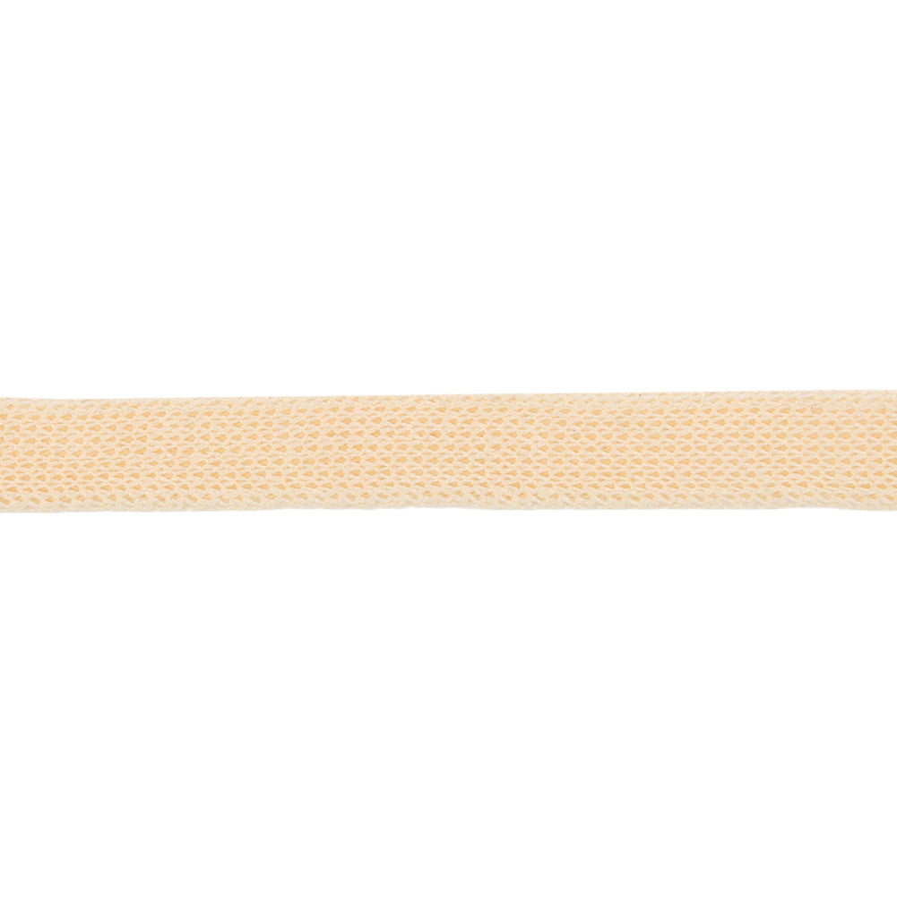 Beige Cotton Knit Trim Tape - 0.375" Detail