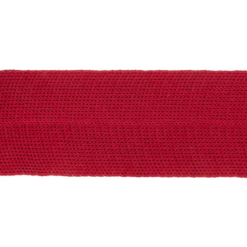 Carmine Cotton Knit Foldover Trim - 1.25" Detail