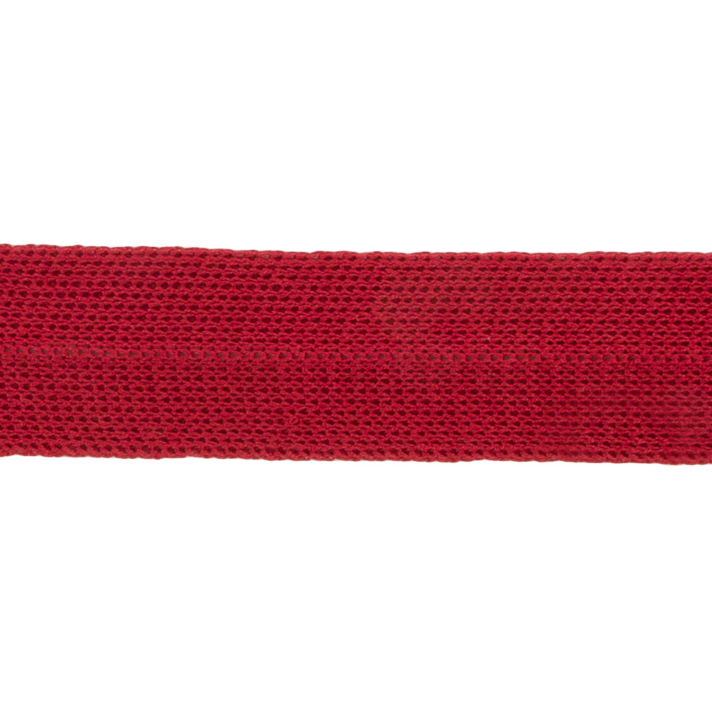 Carmine Cotton Knit Foldover Trim - 0.875" Detail