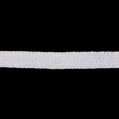 White Cotton Knit Trim Tape - 0.375" Detail