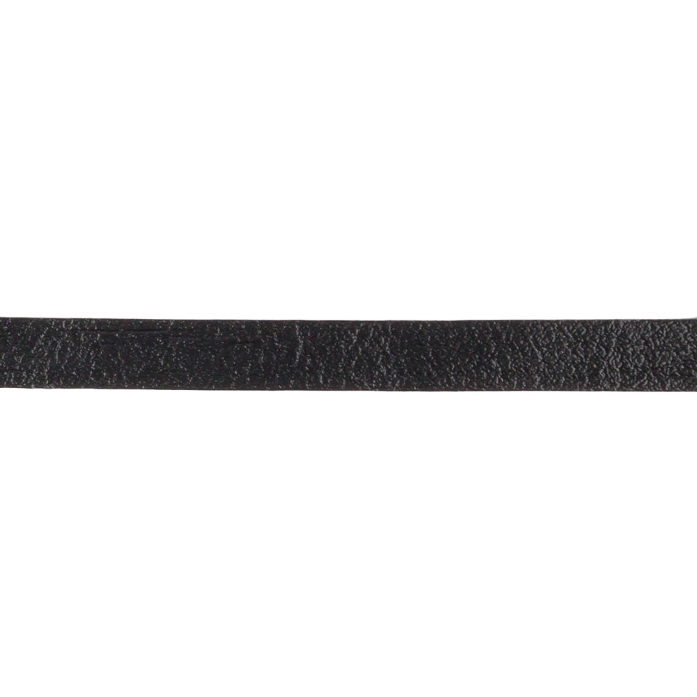 Black Textured Double Faced Faux Leather Tape Trim - 0.25" Detail