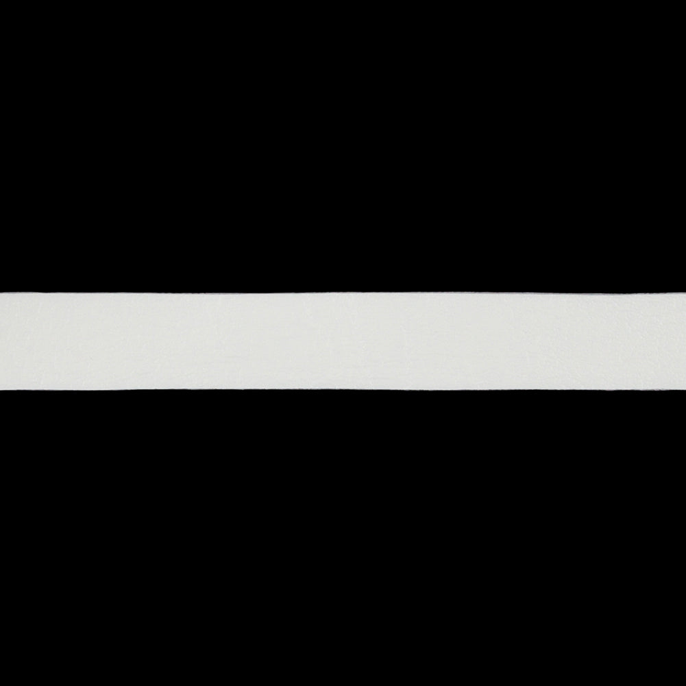 Snow White Textured Double Faced Faux Leather Tape Trim - 0.375" Detail